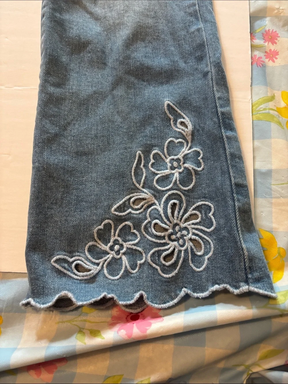 Girl’s Gap 14 Plus Blue Embroidered Flare Jeans